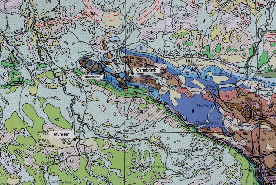 Geologische kaart Ibbenb&uuml;ren